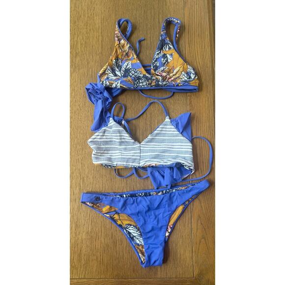 Maaji 3 pieces reversible swim size XS/S tops medium bottoms bikini - Picture 5 of 6
